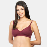 Envie Non-Padded Non-Wired 3/4th Coverage Minimizer Bra - NVB1001 (Wine)