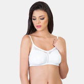 Envie white non padded non wired full coverage minimiser lace bra for everyday comfort