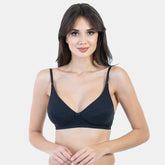Envie Non-Padded Non-Wired 3/4th Coverage Minimiser Bra - NVB1041 (Black)