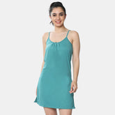 Envie Relaxed Fit Scoop Neck Thigh Length Kurta Slip - NVC3027 (Sea Green)