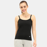 Envie Regular Fit Round Neck Short Length Basic Camisole - NVC3021 (Black)