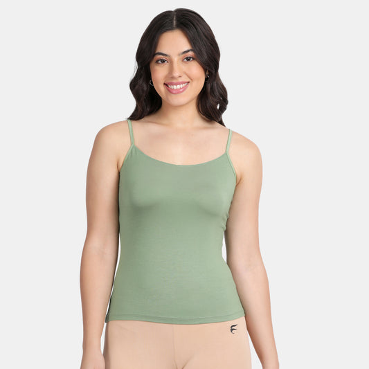 Envie Regular Fit Scoop Neck Short Length Camisole - NVC3031 (Fair Green)