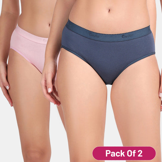 Envie Medium Rise 3/4th Coverage Hipster (Pack of 2) - NVP2054 (Denim Pink)