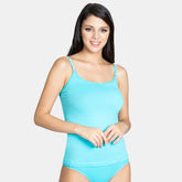 Envie Regular Fit Round Neck Short Length Basic Camisole - NVC3001 (Blue Curacao)