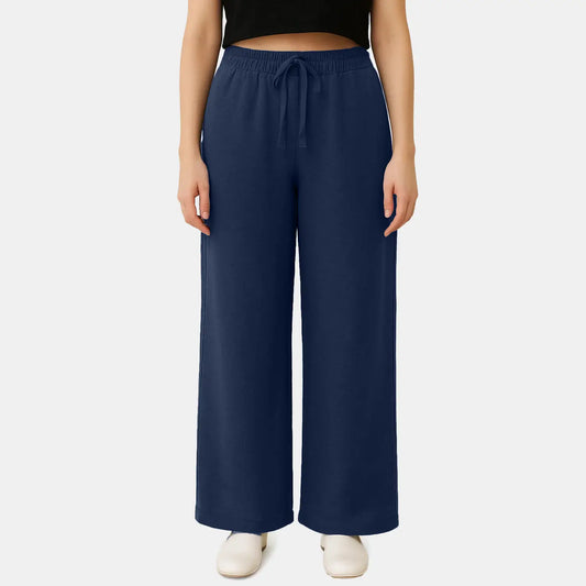 Envie Relaxed Fit Wide Leg Baggy Pant – NVTP8016 (Navy Melange)