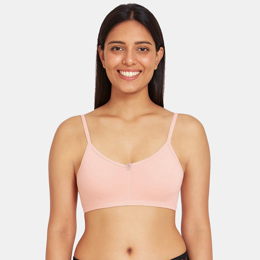 Envie Non Padded Non Wired Moulded 3/4th Coverage T-shirt Bra - NVB1138 (Peach)