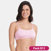Envie Pack of 2 Girls Non-Padded Non-Wired Full Coverage Teenage Bra - EVEGBA006 (Light Pink)