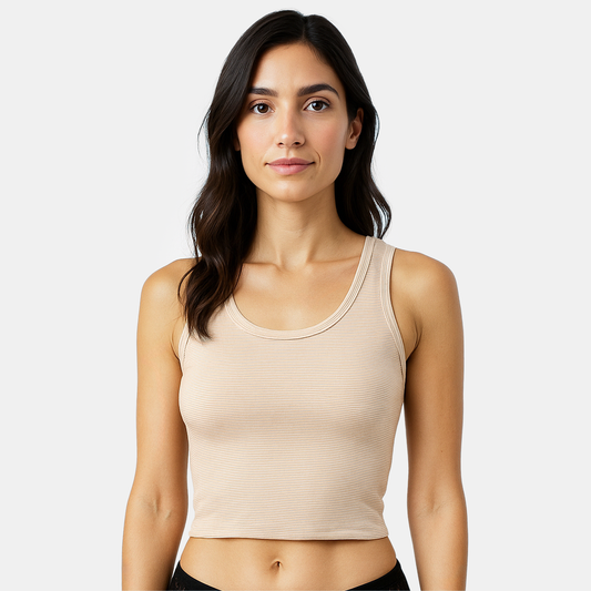 Envie Regular Fit U Neck Short Length Camisole - NVC3032 (Nude)