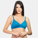 Envie minimiser bra non padded non wired 3/4th coverage NVB1001 royal blue smooth fit everyday comfort bra for women