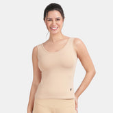 Envie Regular Fit U-Neck Short Length Tank Top - NVC3019 (Nude)
