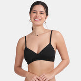 Envie Padded Non-Wired 3/4th Coverage T-Shirt Bra - NVB1129 (Black)