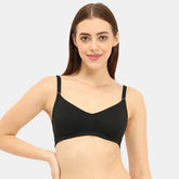 Black t shirt bra Envie non wired non padded full coverage seamless bra invisible under clothes daily wear