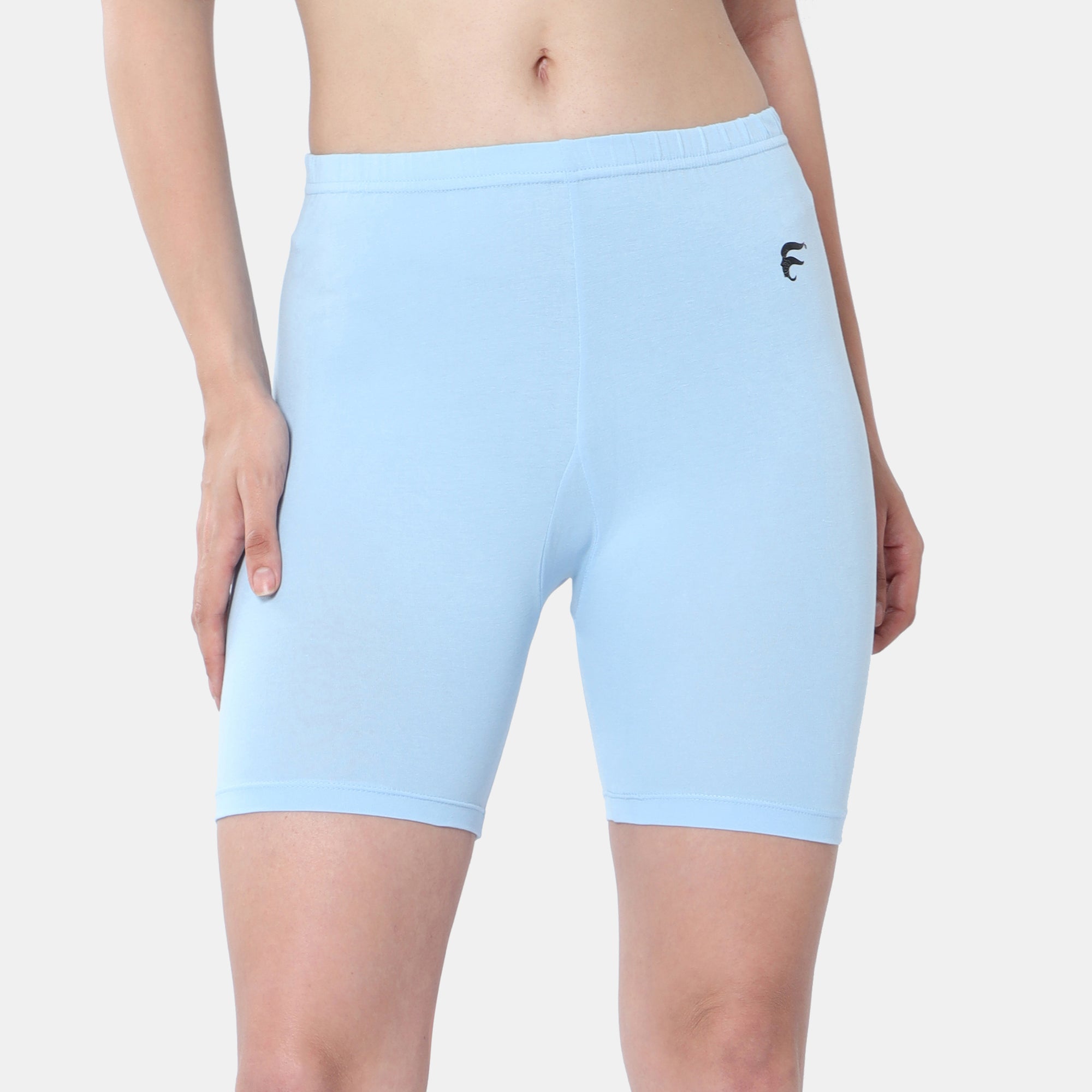 Envie Hugged Fit Thigh Length Cycling Shorts NVS5025 (Blue) S