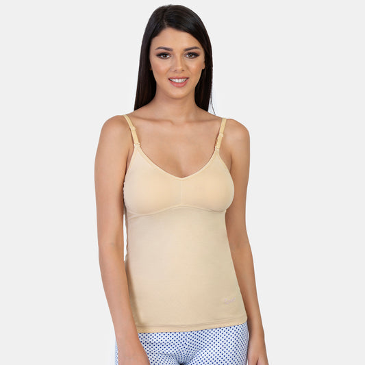 Envie Value+ Regular Fit V-Neck Short Length Moulded Camisole - NVC3004 (Nude)