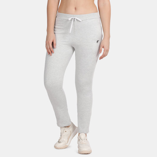 Envie Regular Fit Ankle Length Fleece Track Pant - NVTP8013 (Grey Melange)