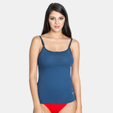 Envie Regular Fit Round Neck Short Length Basic Camisole - NVC3001 (Dark Denim)