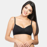 Envie Non-Padded Non-Wired 3/4th Coverage T-Shirt Bra - NVB1002 (Black)