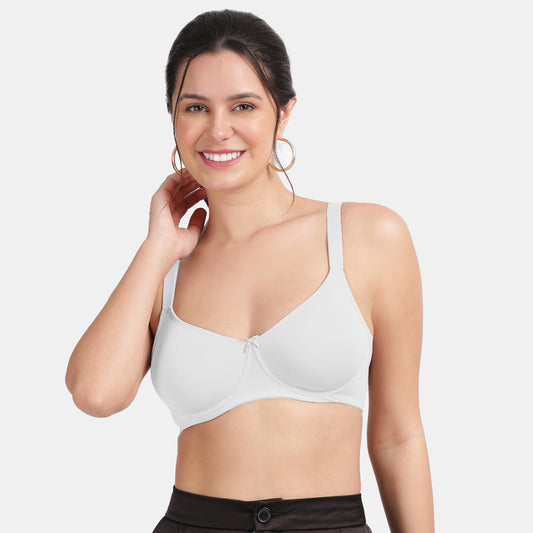 Envie Non-Padded Wired 3/4th Coverage T-Shirt Bra - NVB1132 (White)