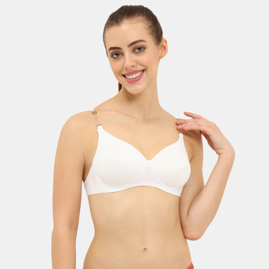 Envie Padded Non-Wired 3/4th Coverage Backless Bra - NVB1032 (White)