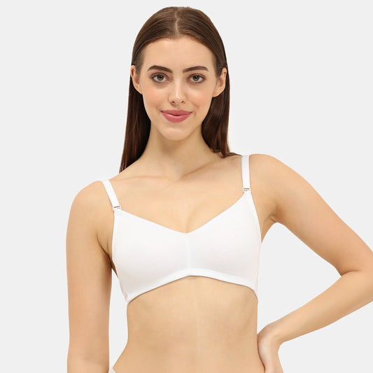 Envie Non-Padded Non-Wired Full Coverage T-Shirt Bra - NVB1084 (White)