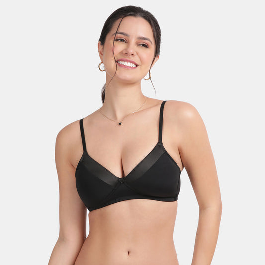 Envie Padded Non-Wired 3/4th Coverage T-Shirt Bra - NVB1128 (Black)