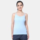 Envie Regular Fit Round Neck Short Length Basic Camisole - NVC3001 (Powder Blue)