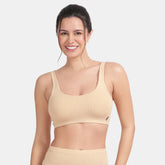 Seamless nude sports bra Envie full coverage non wired lightweight comfortable activewear bra for workouts