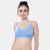 Blue t shirt bra Envie non wired non padded full coverage seamless bra invisible under clothes daily wear
