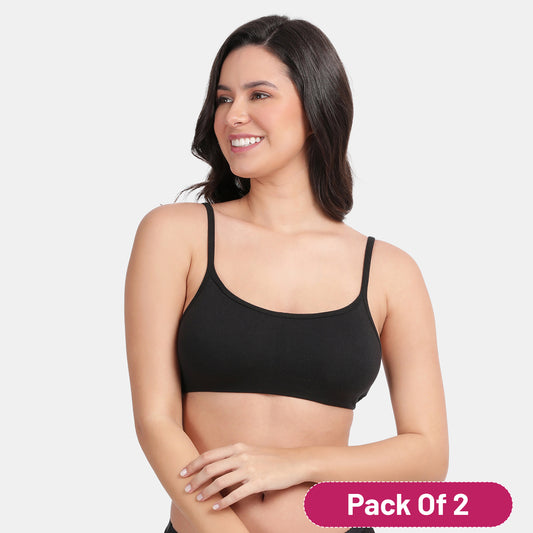 Envie Value+ Girls Non-Padded Non-Wired Full Coverage Teenage Bra - EVEGBA006 (Black)