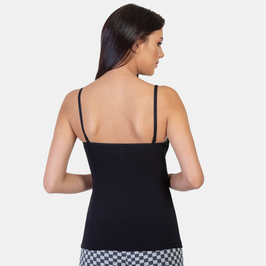 Envie Regular Fit V-Neck Short Length Moulded Camisole - NVC3004 (Black)