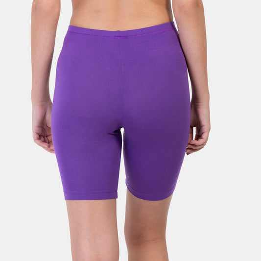 Envie Hugged Fit Thigh Length Cycling Shorts - NVS5020 (Purple)
