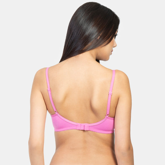 Envie Non-Padded Non-Wired 3/4th Coverage T-Shirt Bra - NVB1002 (Pink)