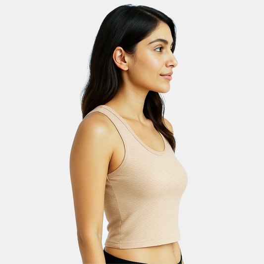 Envie Regular Fit U Neck Short Length Camisole - NVC3032 (Nude)