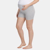 Envie Hugged Fit Maternity Lace Shorts - NVS5031 (Grey Melange)