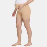 Envie Hugged Fit Maternity Lace Shorts - NVS5031 (Nude)
