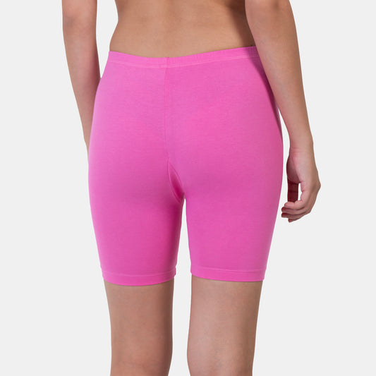 Envie Hugged Fit Thigh Length Cycling Shorts - NVS5019 (Pink)