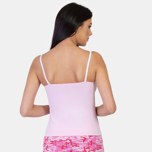 Envie Regular Fit V-Neck Short Length Moulded Camisole - NVC3004 (Light Pink)