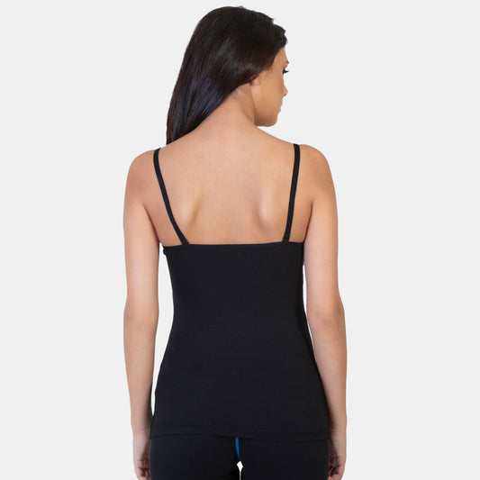 Envie Regular Fit Round Neck Short Length Basic Camisole - NVC3001 (Black)