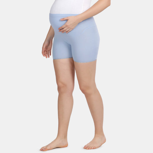 Envie Hugged Fit Maternity Lace Shorts - NVS5031 (Powder Blue)