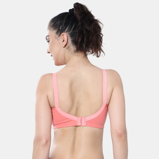 Envie Non-Padded Non-Wired Full Coverage T-Shirt Bra - NVB1106 (Coral)