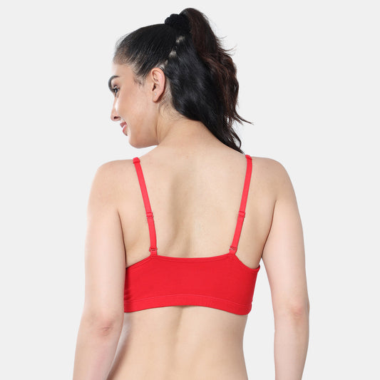 Envie Girls Non-Padded Non-Wired Full Coverage Beginners Bra - NVGB1113 (True Red)