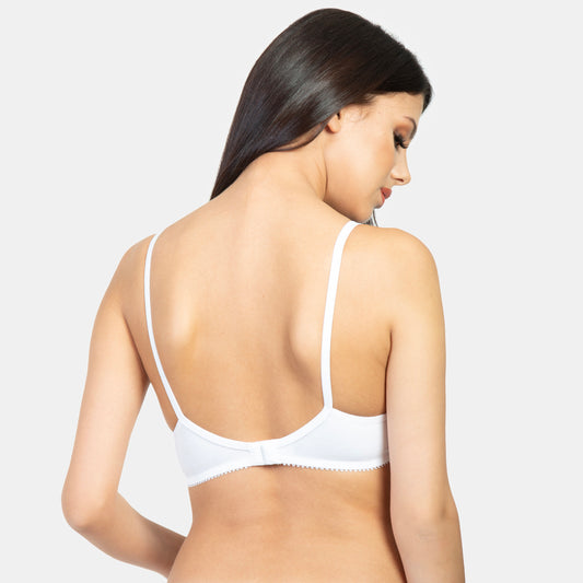 Envie Non-Padded Non-Wired 3/4th Coverage Minimizer Bra - NVB1001 (White)