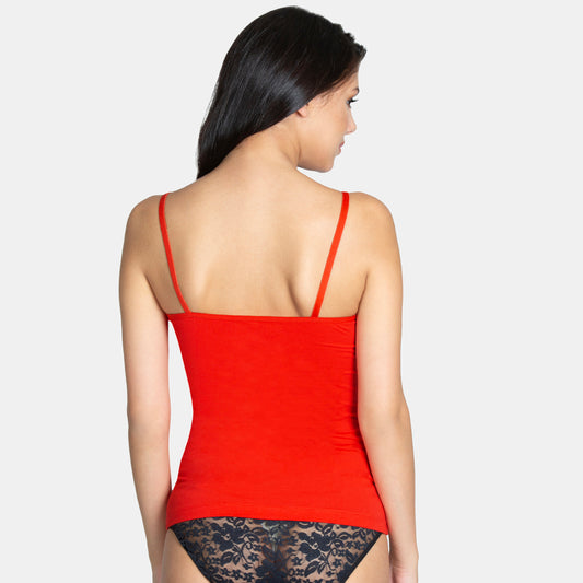 Envie Regular Fit Round Neck Short Length Basic Camisole - NVC3001 (True Red)