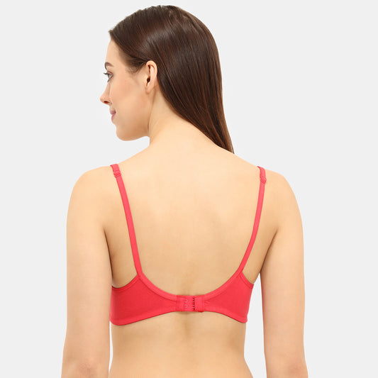 Envie Non-Padded Non-Wired 3/4th Coverage Minimiser Bra - NVB1083 (Red)