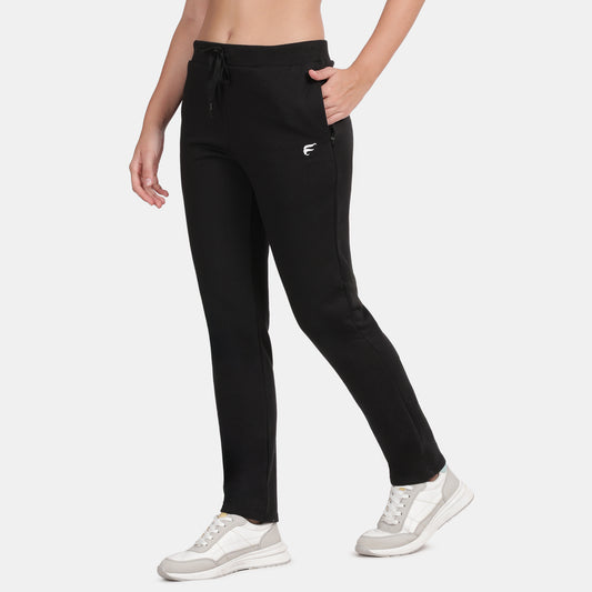 Envie Regular Fit Ankle Length Fleece Track Pant - NVTP8013 (Black)