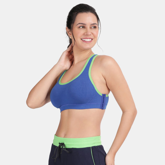 Envie Padded Non-Wired Full Coverage Sports Bra - NVB1050 (Sapphire J Green)
