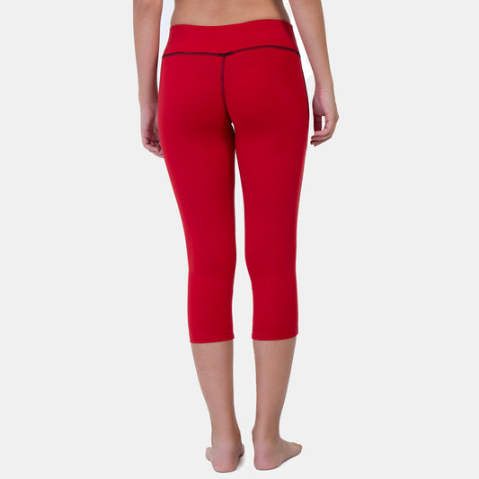 Envie Hugged Fit 3/4th Length Capri - NVCP6004 (Dark Maroon)