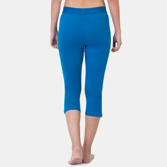 Envie Hugged Fit 3/4th Length Solid Capri - NVCP6001 (Royal Blue)