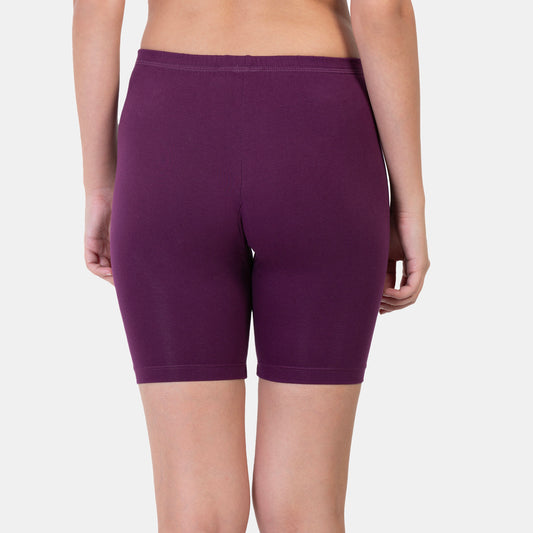 Envie Hugged Fit Thigh Length Cycling Shorts - NVS5019 (Plum)