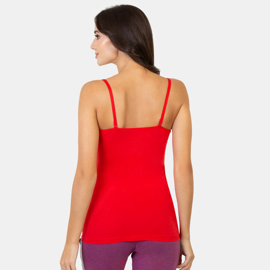 Envie Regular Fit Scoop Neck Hip Length Basic Camisole - NVC3015 (True Red)